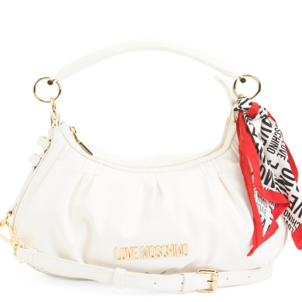 Love Moschino White Crescent Bag with Scarf - Picture 5 of 5